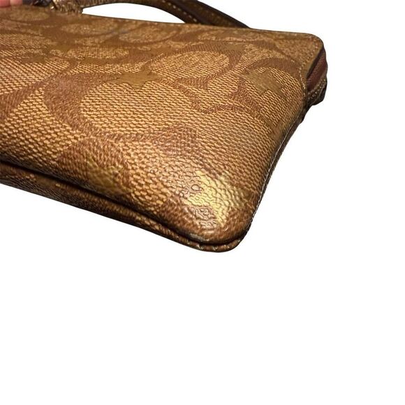 Coach Women's Wristlet Wallet Multicolor Signature Gold Pop Star Print #39045 - Picture 4 of 14